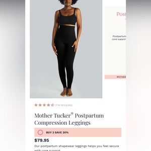 Mother Tucker Black Postpartum Compression Leggings